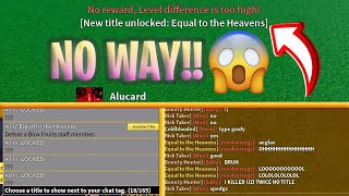 Playing with admins and unlocking Equal to the Heavens title