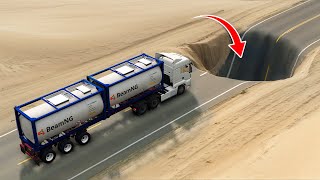 Cars vs Potholes, Giant Pit & Speed Bumps 🔥 BeamNG Drive