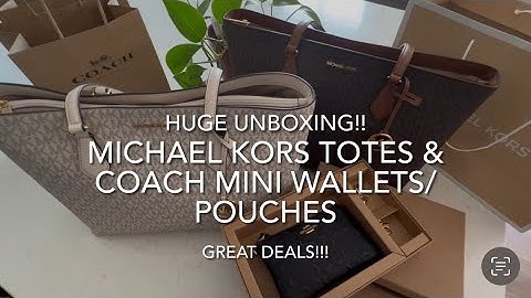 UNBOXING!! Michael Kors Sheila Tote Bag & Coach Mini Wallet: AMAZING DEALS!! Get It While You Can!!!