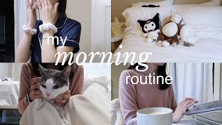 my 7am winter morning routineㅣrelaxing & productiveㅣmaking coffee, taking care of my cat, cleaning