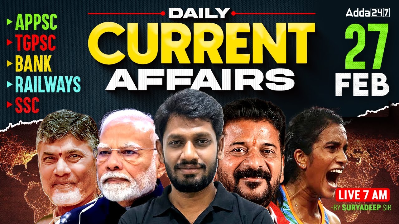 27 February Current Affairs 2026 | Current Affairs Today Telugu | Daily ...