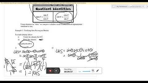 7.3: Reciprocal and Quotient Identities part 1