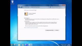 Create, modify, delete a user account in Windows 7