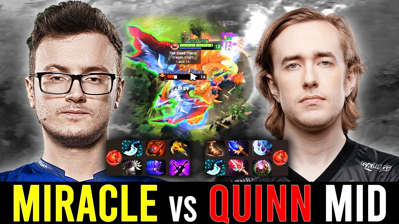 MIRACLE PRIMAL BEAST vs QUINN DRAGON KNIGHT MID! - CLOSE GAME!