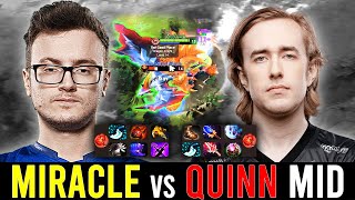 MIRACLE PRIMAL BEAST vs QUINN DRAGON KNIGHT MID! - CLOSE GAME!