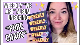 NEW GG ALERT: a truly chaotic unboxing of Weeekly&#39;s &quot;We Are&quot; album