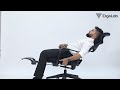 Ergolab relaxo hb with footrest ergonomic office chair assembly