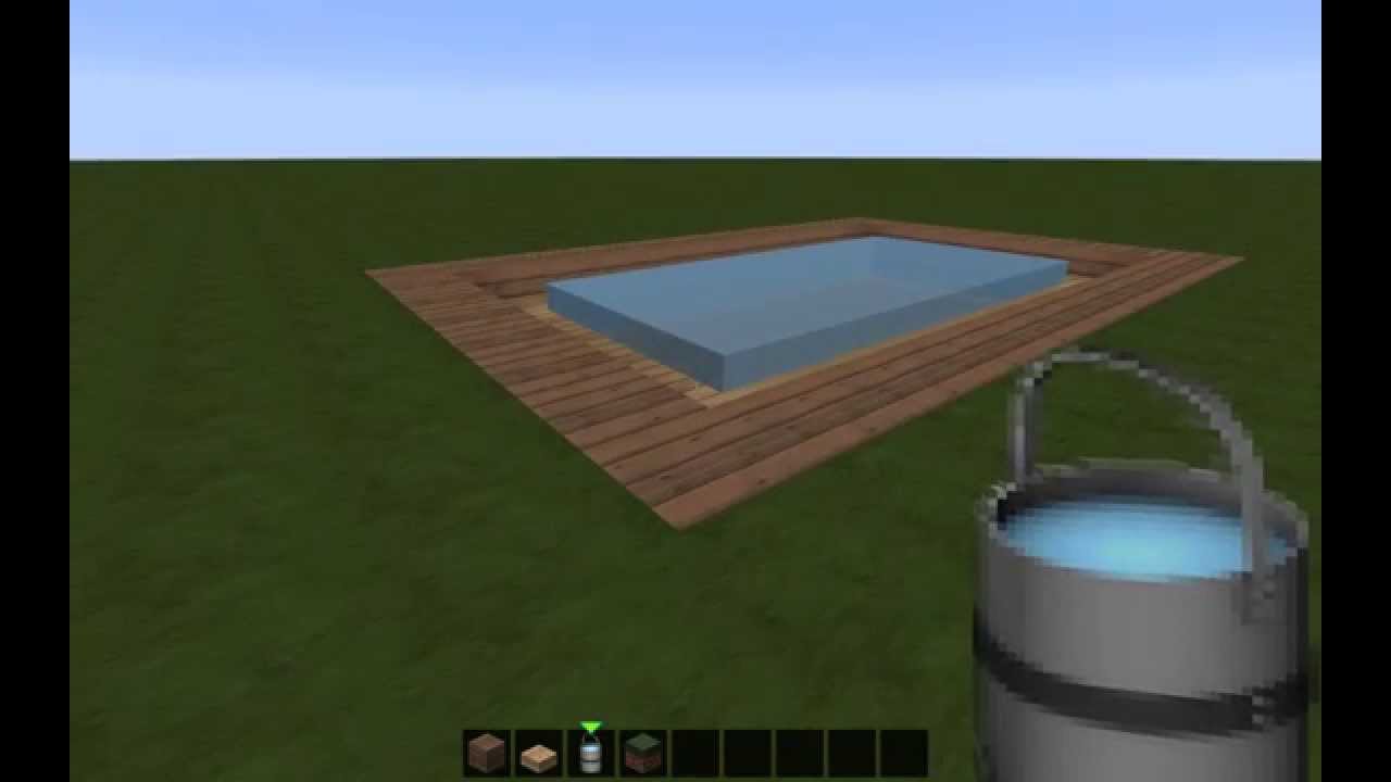 TUTO I PISCINE À DÉBORDEMENT DANS MINECRAFT - YouTube