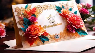 Whimsical Floral 3D Wedding Invitation Slideshow After Effects Template
