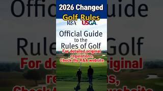 Top 5 New Golf Rules You Must Know in 2026⛳️