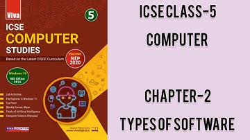 ICSE Class-5 Chapter-2 Types of Software Computer 2025 Latest Edition #icse #2025 #computer#class5 