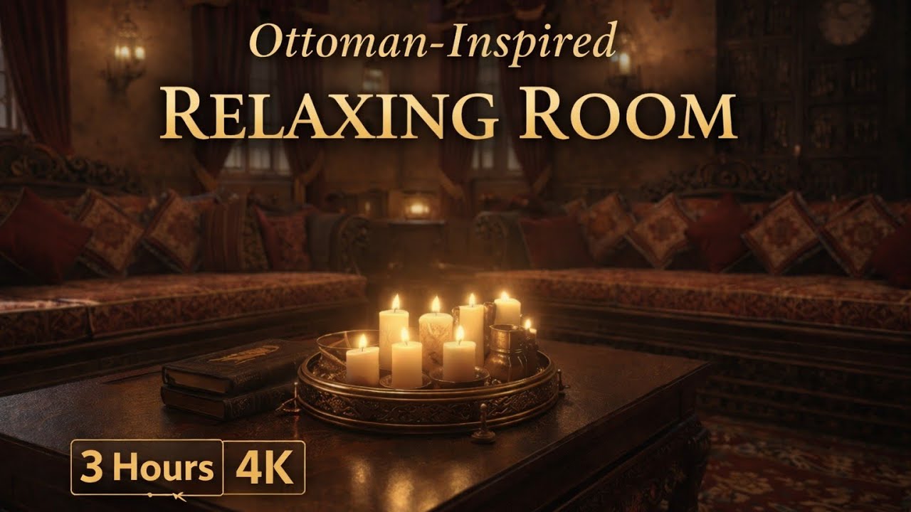 Ottoman Inspired Relaxing Room 4K | Cozy Historical Palace Ambience (3 Hours)