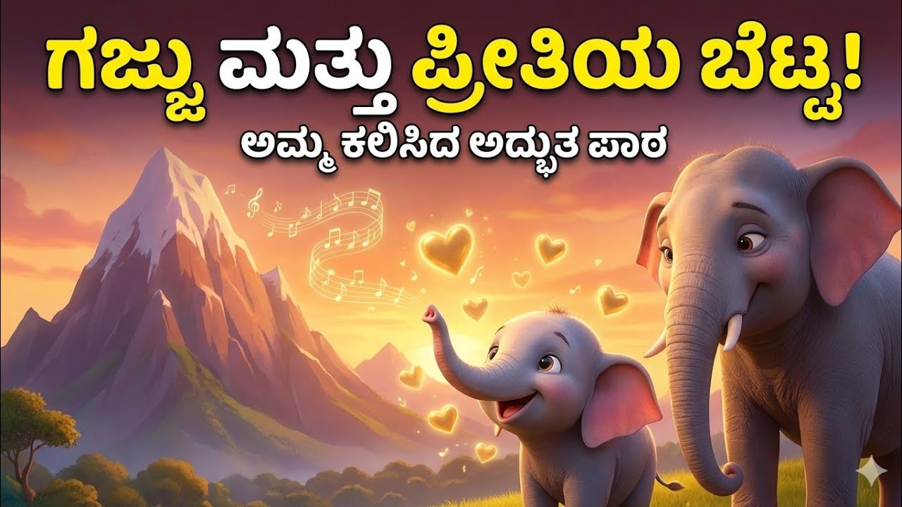 ಗಜ್ಜು ಆನೆ ಮತ್ತು ಬೆಟ್ಟದ ರಹಸ್ಯ! | Gajju Elephant & The Mountain Echo Story in Kannada