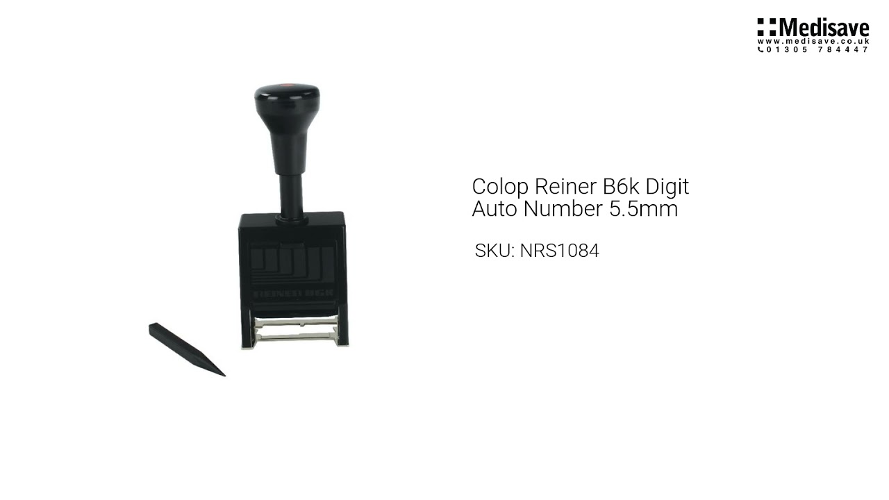 Colop Reiner B6k Digit Auto Number 5 5mm NRS1084
