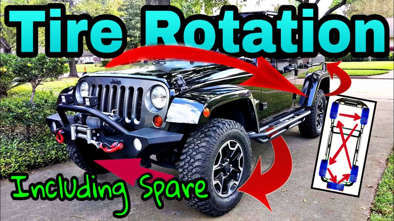Tire Rotation how to properly rotate your jeep tires - YouTube