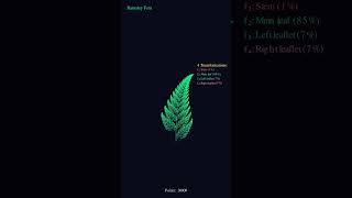 The Mathematical Model of Real Ferns: Barnsley Fern Fractal 🌿 #fluxionmath #shorts #marvel