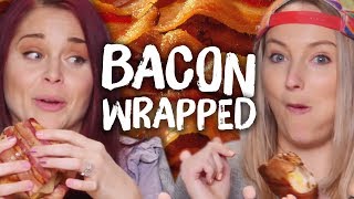 6 Bacon Wrapped MYSTERY FOODS! (Cheat Day)