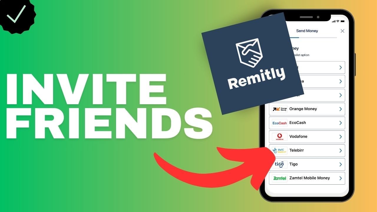How to invite friends in the Remitly app?