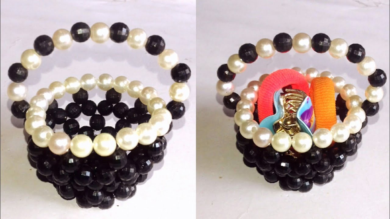 How to make beaded mini basket/পুতির ছোট ঝুড়ি