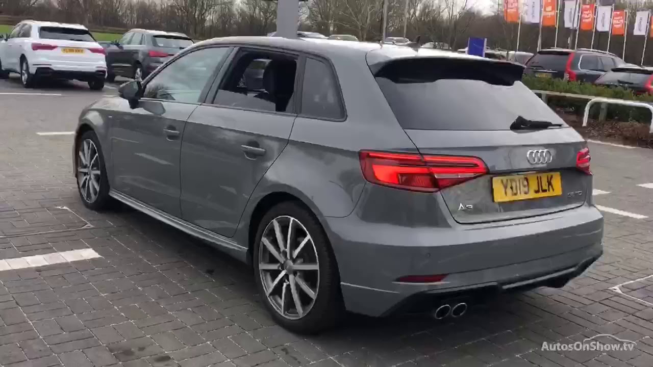 YD19JLK AUDI A3 SPORTBACK TDI BLACK EDITION GREY 2019, Sytner Audi