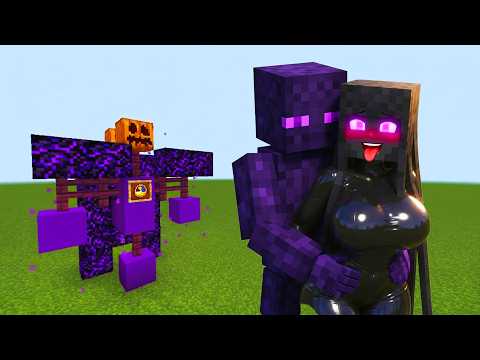 OBSIDIAN GOLEM X ENDERGIRL ADDON IN MINECRAFT!