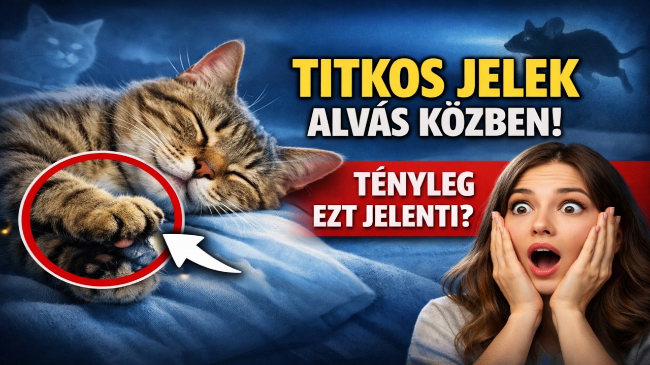TITKOS JELEK alvás közben 🙀 Ezt üzeni a macskád, de TE ROSSZUL TUDOD!