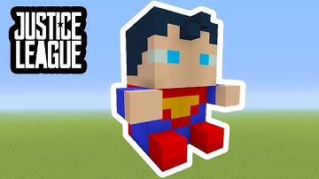 Minecraft Tutorial: How To Make A Superman Plush Statue "Justice League In Minecraft"