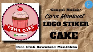 CARA MEMBUAT LOGO STIKER CAKE || OLSHOP || SANGAT MUDAH || PIXELLAB screenshot 4