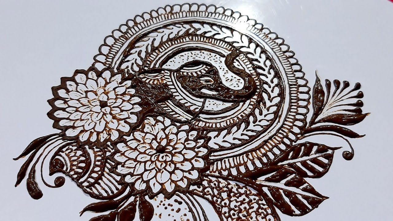 New Easy Elephant Mehndi Design 2020-How to draw elephant in mehndi ...