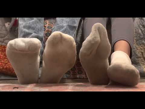 Teen boy feet in dirty socks (special guest)