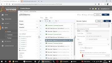 Automation Anywhere A2019 Demo RPA & CRM first try...