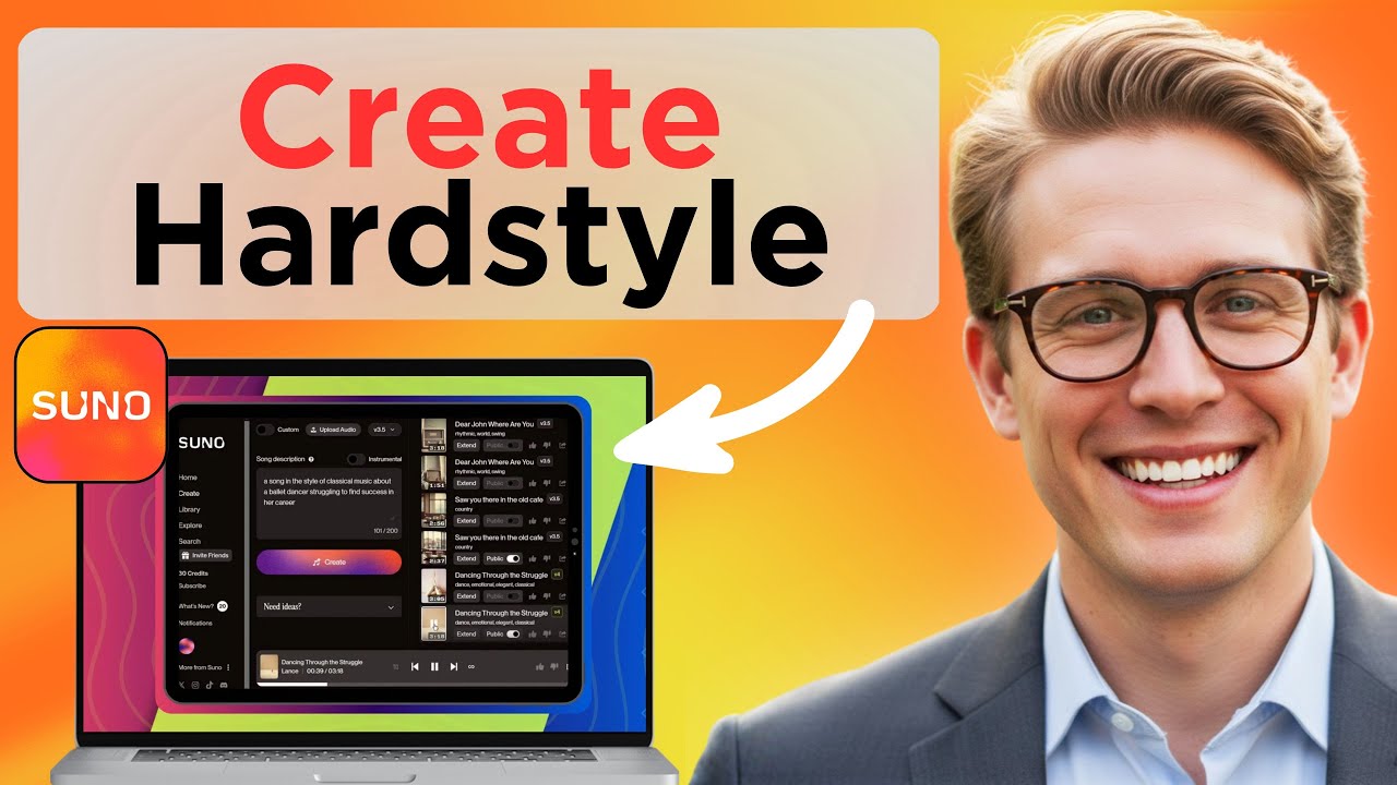 Как создавать хардстайл-музыку в Suno AI (полное руководство 2025)