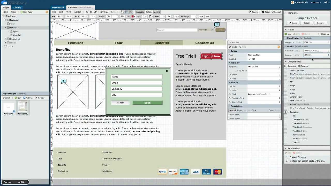 Fordampe Planet Ovenstående Create a Pop-up Window in a Web Prototype - YouTube