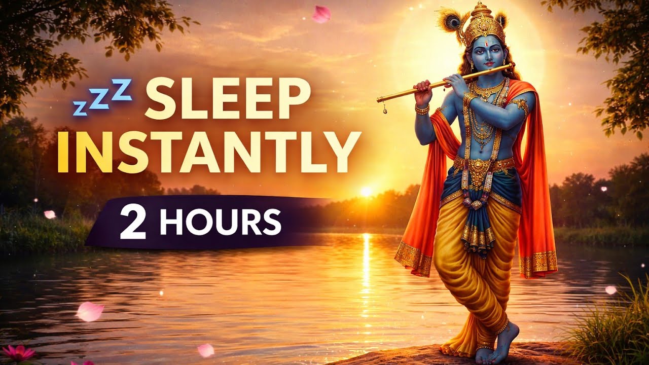 Peaceful Dreams 🌙 Krishna Flute Night Meditation (2 Hours)