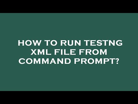 How to run testng xml file from command prompt?