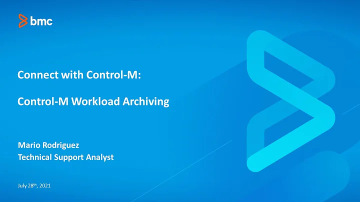 CWCM: Control-M Workload Archiving in 9.0.20