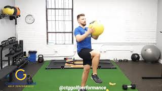 GROUND FORCES: Single Leg Hip Hinge Med Ball Slams