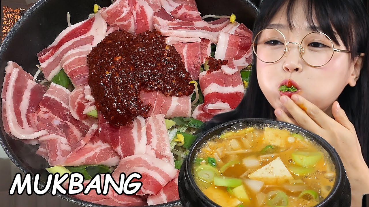 АСМР ЕДА Пульгоги и Твэнджанччигэ MUKBANG