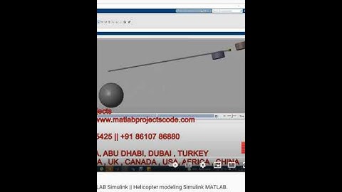 Helicopter simulation using MATLAB Simulink _ How to do a Helicopter modeling Simulink MATLAB