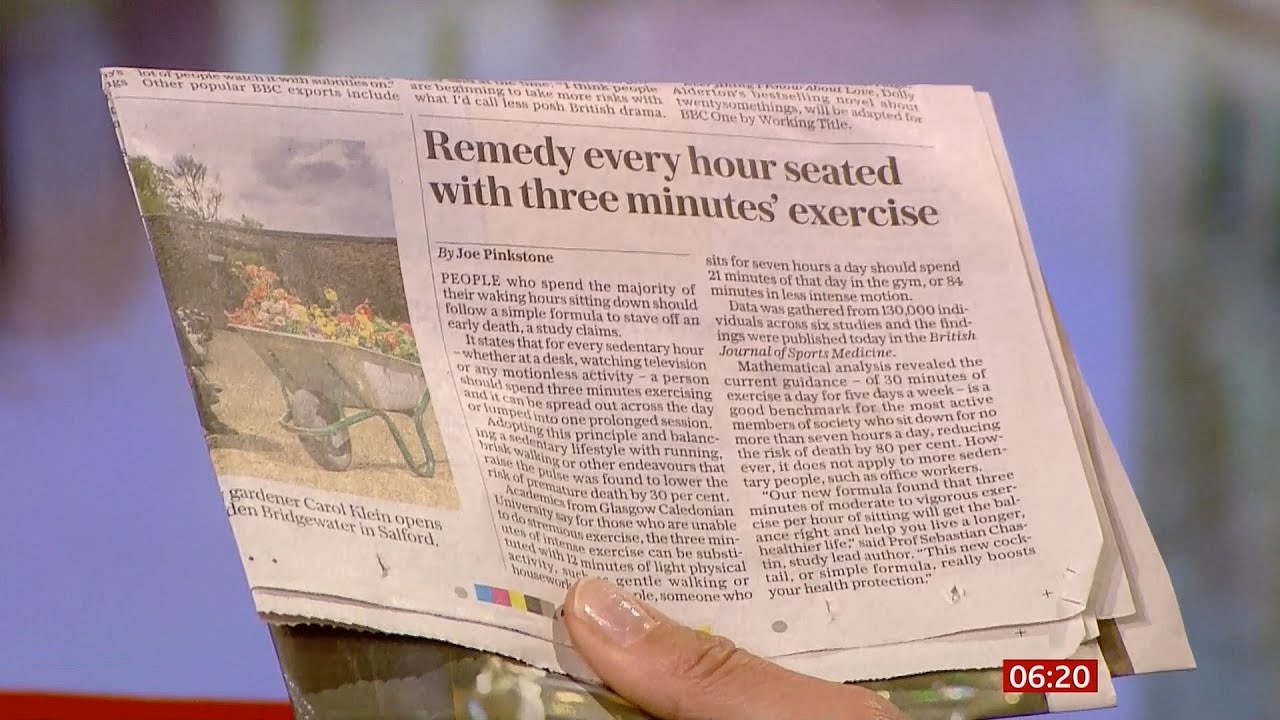 Sitting down (do exercise) & making up stories (fun story) (Global) - BBC News - 19th May 2021