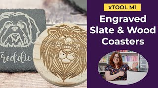 xTool M1 Engraving Tutorial: Wood &amp; Slate Coasters