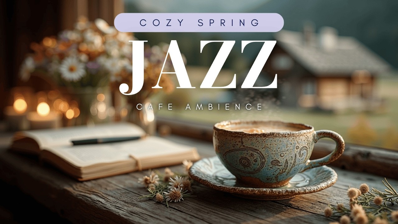 Весенняя джазовая утренняя атмосфера кофейни ~ Расслабляющий джаз для уютных утр