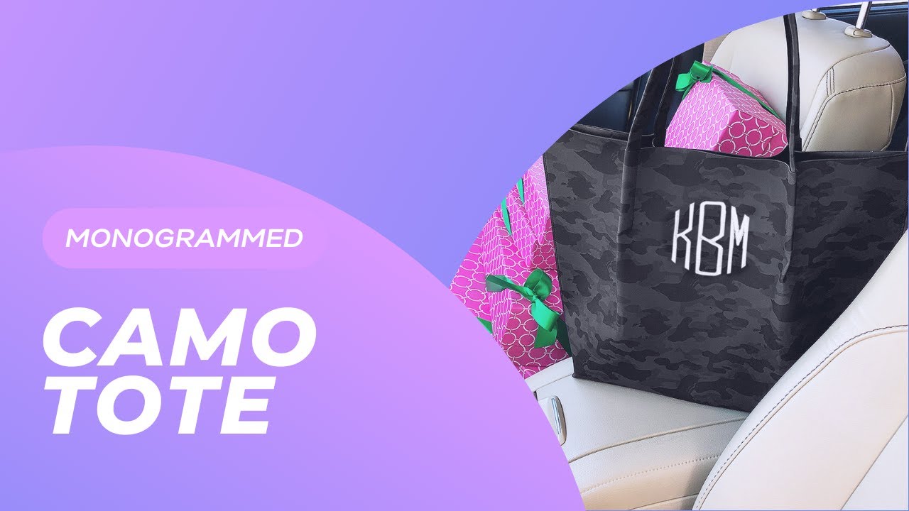 Monogrammed Camo Tote