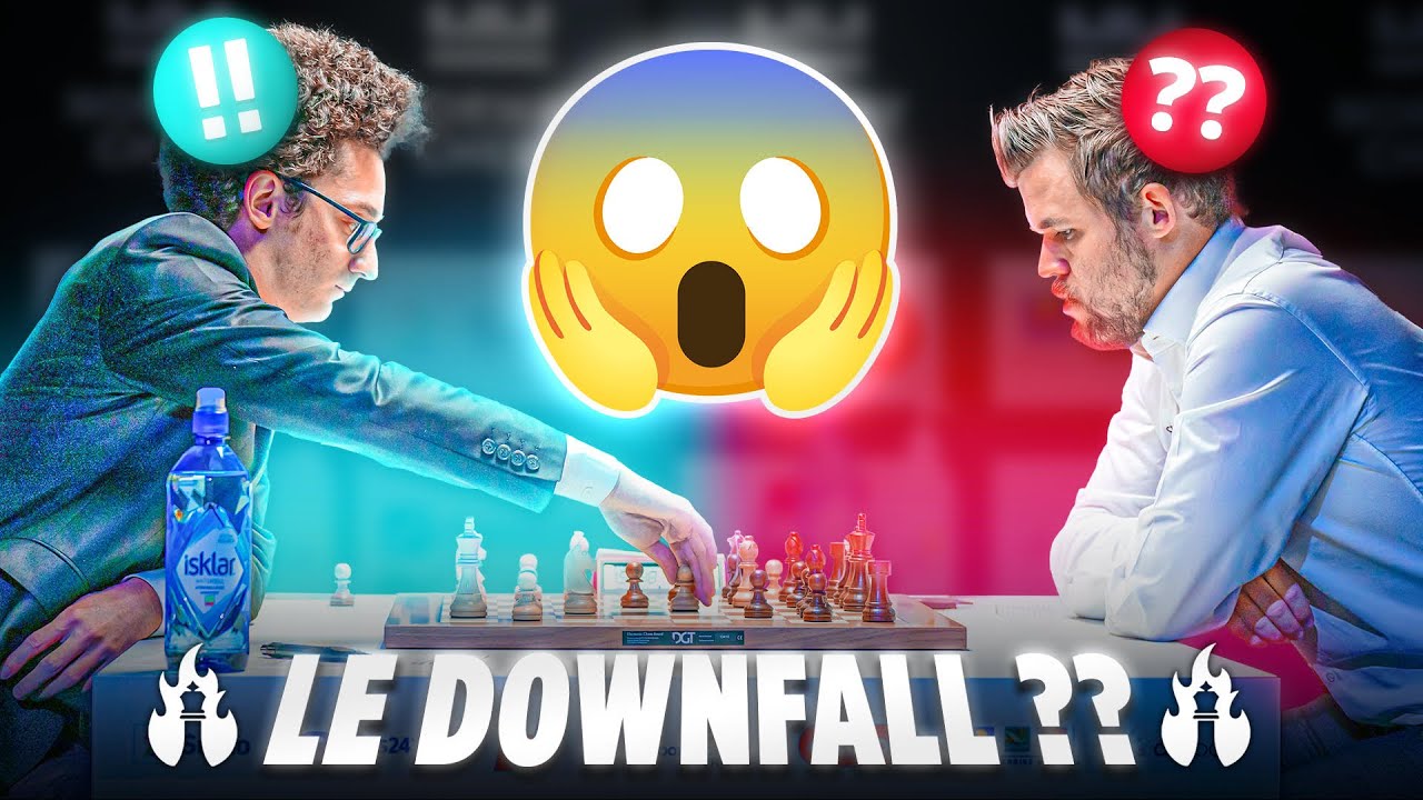 Magnus Carlsen SOUS PRESSION totale par Caruana ! Une Partie de OUF !!
