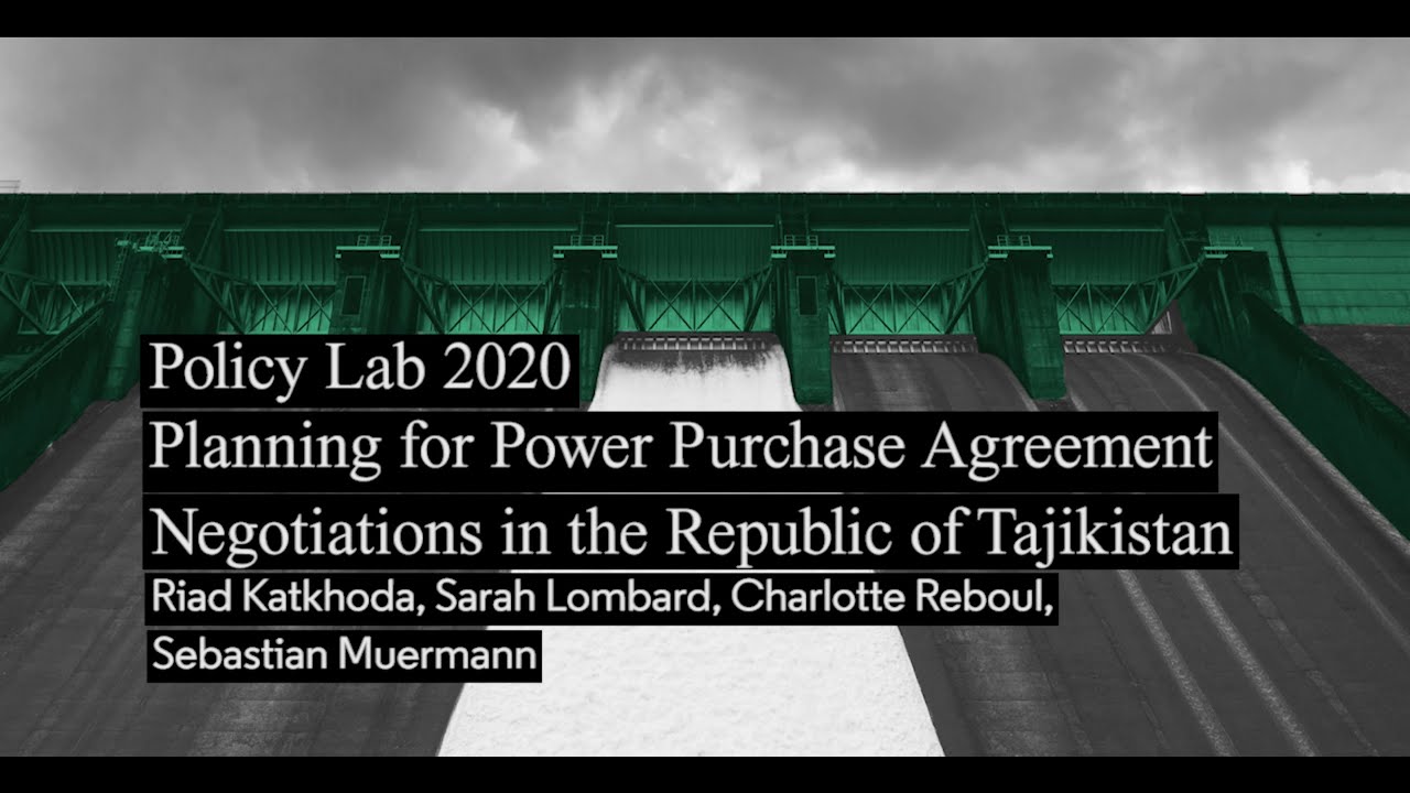 Planning for Power Purchase Agreement (PPA) Negotiations in the Republic of Tajikistan