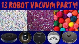 13 ROBOT VACUUM PARTY!  FOAM BALLS, CONFETTI, AND POMPOMS