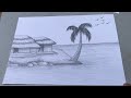 vẽ tranh phong cảnh bằng bút chì | How to draw scenery with pencil