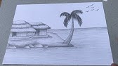 Hướng dẫn vẽ tranh phong cảnh bằng bút chì | How to draw simple scenery  with pencil - YouTube