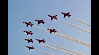RAF Red Arrows Departure and Arrival at Exeter | 4K