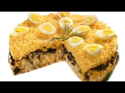 Видео рецепт Салат "Нежная курочка" (Курочка Ряба)